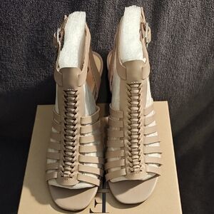 Elegant Tan Women's Heels Made By Bella-Vita